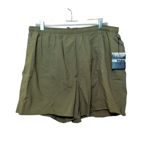 Roundtree & Yorke Shorts XL Green Elastic Waist Mesh Lining Drawstring NEW - Picture 1 of 4